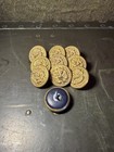  Us Navy Original Brass Anchor Buttons Lot Of 10