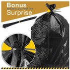 Plastics Black Trash Garbage Bag 55 Gallon 1 5 Mil   50 Bag 