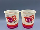 1960s Tab Soda Free Sample Vintage Pink Dixie Paper Cups Advertising