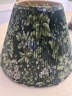 Laura Ashley Vtg Cottage Core Floral Green Bramble Lamp Shade 10  Pleated