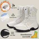 Women Winter Warm Snow Boots Outdoor Anti Slip Cold Proof Couple Mid Length Boot