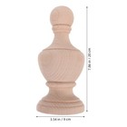 Wood Stair Post Cap Khaki Colored Round Finial For Wooden Railing