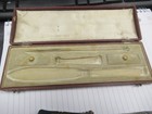 19th Century French Bloodstone Gilt Boxed Writing Set Fountain Pen Seal Opener