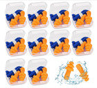 10 Pair Silicone Corded Ear Plugs Reusable Shooting Hearing Protection With Cord