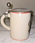 Vintage Olympia Beer Stein German Style With Lid  By Ceramarte Made In Brazil 