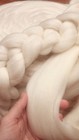 28 Lb White Wool Roving  Wholesale Wool  Bulk Roving  Chunky Yarn  Wool Supplier