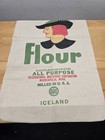 1960s Robin Hood Flour Sack Bag Fabric Advertising Made In Usa Iceland Rare Htf