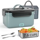 Cordless Electric Lunch Box For Adults   1 8l Heated Lunch Bule   Gray Cordless