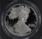 1986-s Proof Silver Eagle Pcgs Pr70dcam Fresh Holder Spot Free Tone Free Coin