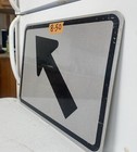 Authentic Traffic Road Street Highway Sign Black 45 Arrow Left 21  X 15  8-50