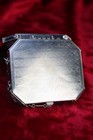 1920s Guilloch   Enamel Compact Art Deco Dance Compact With Rouge   Powder Box