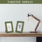 5x7 Picture Frame  Display Pictures 5x7 With Mat  Wavy Edge Wood Photo Frame    