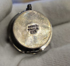 Vintage Sterling Mexico Inlaid Stone Pill Box 20 64 Grams