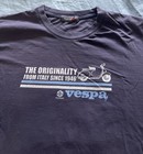 Vintage Vespa Shirt Large Blue