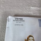 Vogue Vintage 1950 s 1954 Back Wrap Dress Retro Sewing Pattern V8788 6-14 14-22