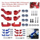 Aluminum Front Steering Blocks Rear Axle Stub Carrier For 1 10 Traxxas 2wd Slash