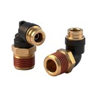 3 8  Dot Air Hose 90 Degree Elbow Fittings 2 Pack  Quick 3 8 od X 3 8 npt