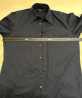 Boss Hugo Boss Slim Fit Black Cotton Vintage Dress Shirt 15 5 32 33 Point Collar