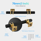 10 Pack Matte Black   Gold Cabinet Handles 3 Inch Drawer Pulls Kitchen Hardware