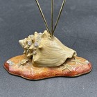 Bijou Enamel Rhinestones Conch Shell Business Or Photo Clip Holder  062014 