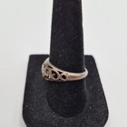 Vintage Nv 925 Sterling Silver Scroll Filigree Dome Ring Size 7 25