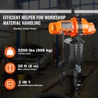 Electric Chain Hoist Single Phase Crane Hoist 2200 Lbs Load 20 Ft Lifting
