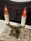 Restored Antique Vtg Victorian Art Deco Boudoir Table Lamp 2 Candle 1910s 1920s
