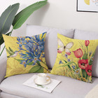 Spring Summer Pillow Covers 18x18 Set Of 4 Decorative Throw Pillow Covers Linen
