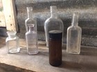 Vintage Lot Of 6 Old Medicine pharmacy misc  Bottles