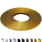 Peel And Stick Trim Molding D-shape Baseboard Trim Flexible 52 5 Ft Matte Gold