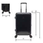  21 In Hardside Hybrid Luggage With Removable Duffel  Black