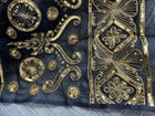 Saree  Black Chiffon Gold Embroidered And Sequined Sari