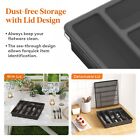 Lifewit Plastic Silverware Organizer With Lid  Covered Utensil Tray For Kitchen