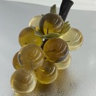 Vintage Mid Century Modern Large Lucite Grape Cluster On Wood 8x5   