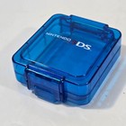 Nintendo Official 3ds Hard Plastic Blue Square Game Cartridge Carrying Case