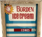 Vintage 1960s 1970s Borden Ice Cream Menu Board - 13 25 x 25 25 