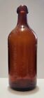 Antique Schultz   Warker Amber Congress Mineral Water Bottle  Ca 1860 s-70 s