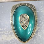 Etrog Box Jewish Holiday Of Sukkot 1950s Handmade Israel Metal Copper Green Anti