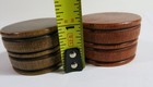Vintage Hand Turned Small Solid Maple  Boxes     Slide-on Lids     Lot Of 2