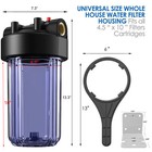 10 Inch Clear Whole House Water Filter Housing 10  X 4 5  Filtration Cartridge