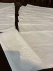 Vtg White Napkins Set Of 12 Scalloped Edge Madeira Hand Cutwork 16x15 5 Ctn Euc