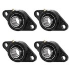 Ucfl204-12 Flange Bearing 3 4  Bore  Oval 2-bolt Self-aligning  Solid Base Qty 4