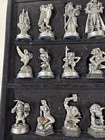 Danbury Mint Fantasy Of The Crystal Pewter   Swarovski Chess Set Limited Edition