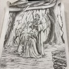 Artex Stamped On Fabric Paint Project Nativity Scene pre-shaded   New