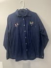 Rare Vintage Mickey Unlimited Minnie Mouse Donald Duck Pocket Shirt 90s Disney M