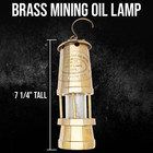 Brass Mining Oil Lamp   Antique Design Reproduction From 1871 New York   Solid B