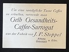 1900 s Tasse Coffee Thomas Edison Trade Card  lone Jack Inventors Duke 