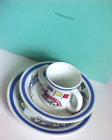 Vintage Tiffany Race Cars Plate  Bowl And Cup