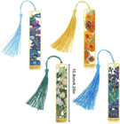 4 Pcs Golden Hollow Metal Bookmarks Van Gogh Theme With Tassel For Book Lovers