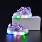 Kids Led Lighting Fashion Sports Shoes Girls Cartoon Leather Casual Sneakers